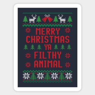 Merry Christmas ya filthy animal Sticker